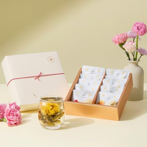 RIMTAE ギフト 工芸茶 花咲くお茶 花茶10種 中国茶 ティーセット ギフトセット 詰め合わせ 贈り物 誕生日 プレゼント 内祝い お返し 癒し