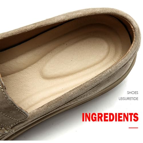 Men's Fashion Vintage Suede Soft Driving Loafers Casual Comfort Slip Resistant Leather Penny Loafers Boat Shoes3