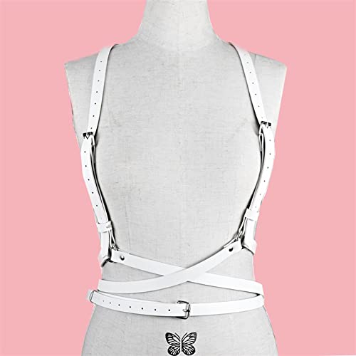 Women PU Leather O-Ring Belt Trendy Body Bondage Harness Straps Suspenders Punk Rock Festival Rave Clothes2