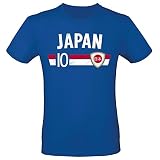 Shirt-Panda Fußball WM T-Shirt · Fan Artikel · Nummer 10 · Passend zur Weltmeisterschaft · Nationalmannschaft Länder Trikot Jersey für 2022 · Herren Damen Kinder · Japan Nippon S