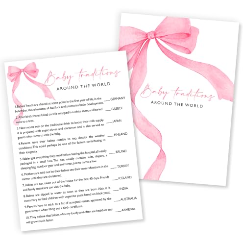 Wybgno Baby Traditions Around The World Shower Game, 25 Ready-to-Play