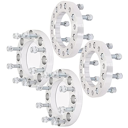 Abrillvt 8x170 Wheel Spacer 1 inch 4PCS Thread Size 14x2.0 Wheel Adapter Compatible for Ford for F-350 99-16 for F-250 Super Duty 99-16 for F-350 Super Duty 99-16 for Excursion 00-02