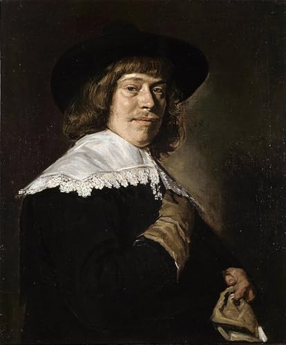 Peinture murale art impression portrait homme Frans Hals pour salon chic