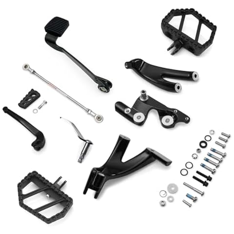 For Harley Softail Rider extended Standard Forward Control Kit w/footboards floorboards 2018-up (Forward Control+Mini floorboard(black)) Cover