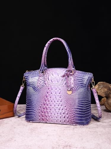 Image of Makcr Joacbv Women Purse Satchel Bag Long Crossbody Classy Tote Bag Top Handle Vegan Leather Ladies Handbags Embossed Pattern