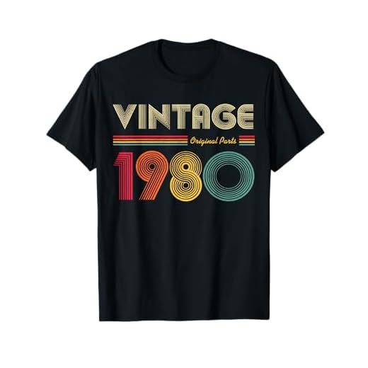 Vintage 1980 Original Parts Funny 42nd Birthday Men Women T-Shirt