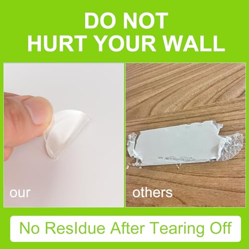 ERAESYAT 240Pcs Acoustic Foam Panels Tape, Removable Mounting Tape for Wall Double Sided Strong Adhesive Sound proofing Transparent Putty Clear Sticker Heavy Duty 1inch Round (240)