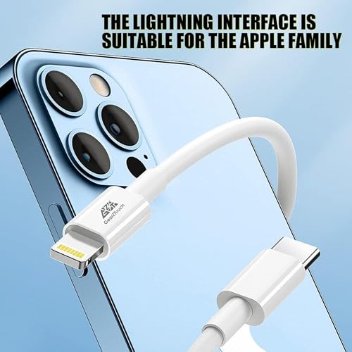 Image of Type C To I 20W Fast Charging Cable & 480Mbps Data Transfer Speed for iPhone 14 /13 /12 /12 PRO Max /12Mini /11 /11PRO /XS /Max /XR /X /8 /8Plus (White) 1.2M