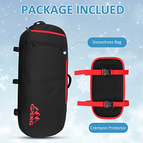 Gpeng Snowshoe Bag With Crampon Protector, Tote Bag For Carrying, Packing And Storing Snowshoes Fits Snowshoes Up To 30 Inch, Black #TOP1