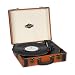 Produktbild auna Jerry Lee Retro Plattenspieler - Schallplattenspieler mit Stereolautsprecher, Vinyl Player mit USB, Riemenantrieb in 3 Stufen, 33, 45, 78 U/min, 3 Plattengrößen, mit Bluetooth, Hellbraun
