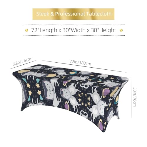 Nappe chat astronaute 1,8m avec housses de table lavables - 7