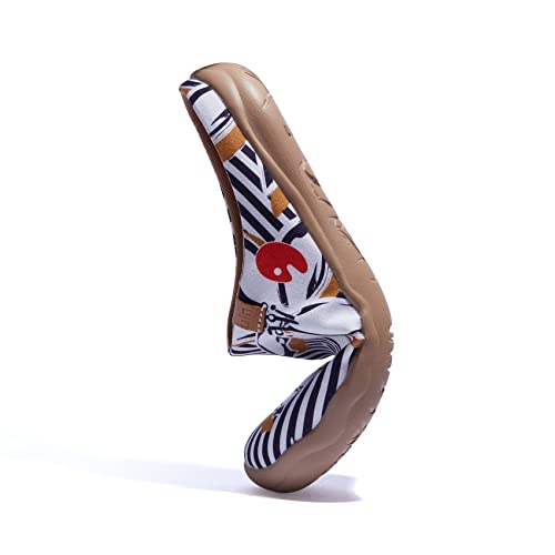 Image of UIN Slipper Woman Travel Art Painted Shoes Wide Toe Casual Home Slip On Mules Malaga