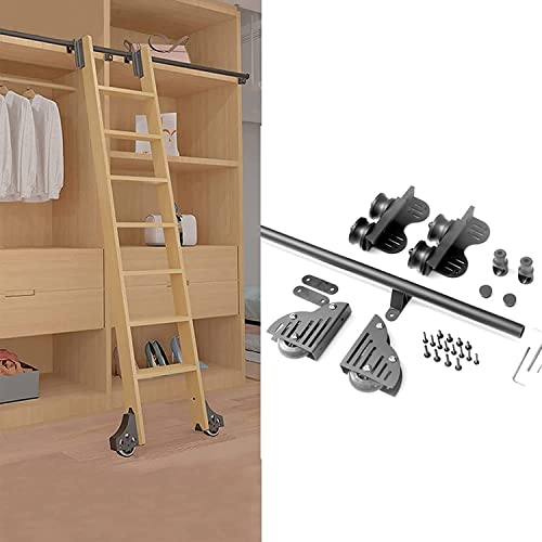 Rail de suspension pour porte mobile et kit quincaillerie porte de grange noir