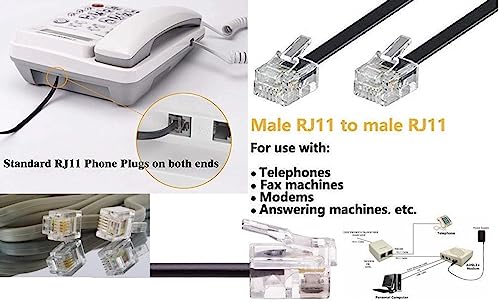 RJ11-Telephone-Line-Wire-Patch-Cable-Compatible-for-Landline-Telephone-ADSL-MODEM-15-Meters-5FT