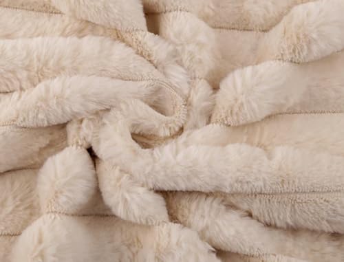 EDEL&SCHNELL Hundebett Bezug aus Nerz Kunstfell, Hundebettbezug 90 cm beige mit Kapuze, Ersatzbezug für Hundebett Flocke, Cosybed, Hyggebed