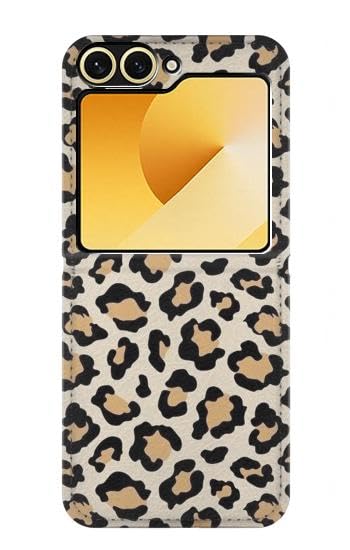 Funda de leopardo para Samsung Galaxy Z Flip 6 y Flip 7 FE carcasa de estilo elegante antideslizante