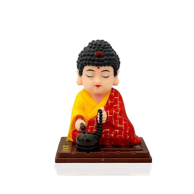 Buy Dc brothers Solar Buddha Moving Head and Hand Idol Showpiece