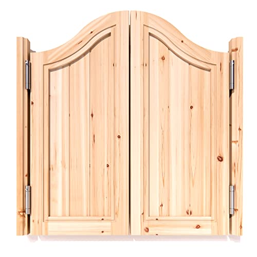 Portes battantes de café en bois massif brut de qualité artisanale