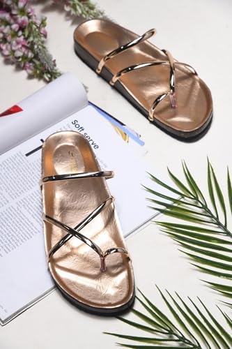 Image of Comfortable Shiny Slip on Flats Sandals Light Weight Trendy Party flats For Women & Girls