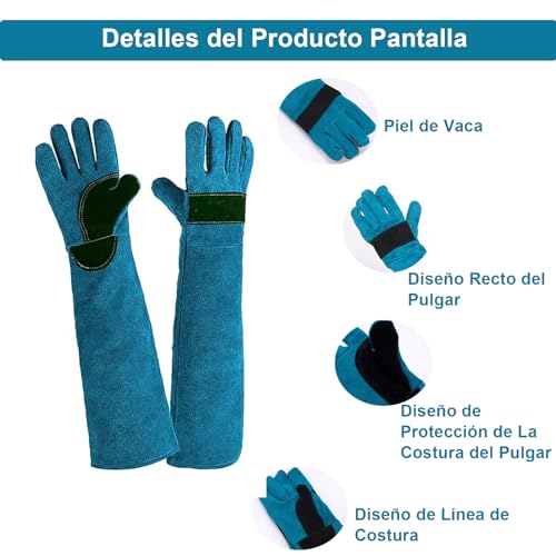 Mejores review On-line Guantes de trabajo cuero reforzado los diez mejores. 6 Imagen adicional