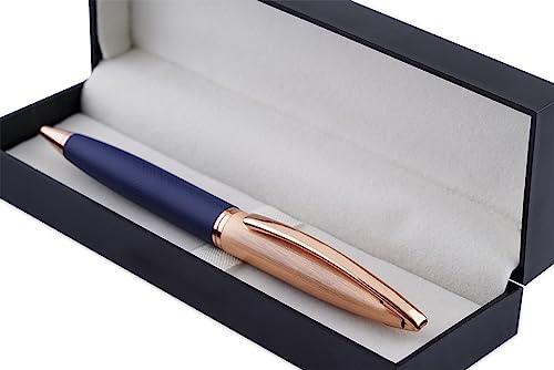 Image of amazon basics Ballpoint Pen with Case fro Office and Gifting (Blue Ink)