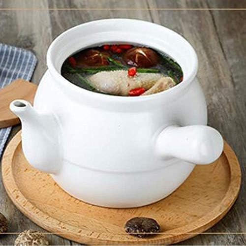 Ceramiczny garnek do zapiekanek do zupy z medycyny chińskiej, rondel 2 l z pokrywką, tradycyjne naczynia kuchenne do zdrowych posiłków, nadaje się do kuchenki