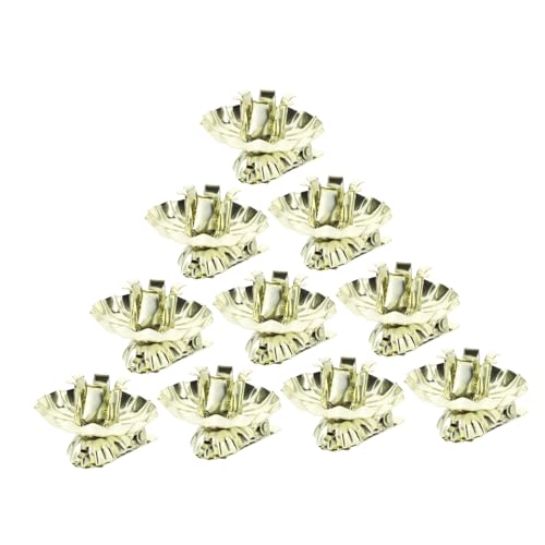 UTHCLO 10pièces Lot de Clips Bougies Décoratifs Fer Doré pour Sapin De Noël Petits Bougeoirs à Clipser pour Fêtes Et Décoration Intérieure