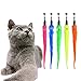 ZLXFT Cat Jouets Chat Accessoires,Jouets Chat Accessoires De Remplacement, 5 Couleurs Wand De Remplacement avec des Jouets De Ver De Chat De Cloche, Bon pour Taquiner Les Jouets pour Chat
