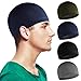 WLLHYF 4 Pieces Skull Caps for Men, Soft Beanie Wave Cap Sleep Hats Elastic Multifunctional Headwear Sleep Caps Wicking Cycling Running Hat Multicolor