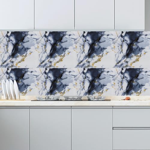 Decoración interior moderna con paneles de mármol autoadhesivos PVC en formato 30x30 cm 6