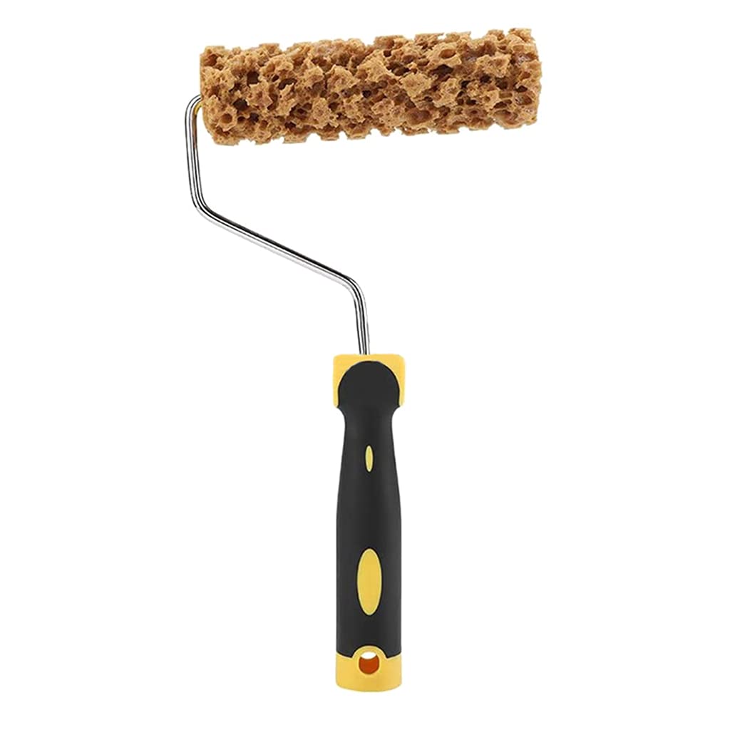 Paint Texture Tool Pattern Paint Imitation Seaweed Sponge Roller Brush Ornament with Handle Artistic for Home Wall Decor Texture Pattern Tool Imitation Seaweed Sponge Roller Brush Ornament with Handle