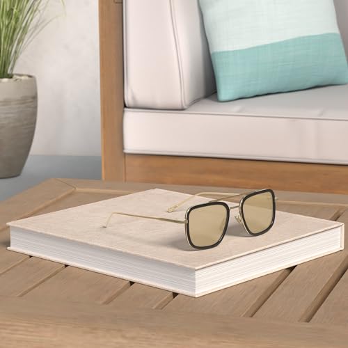 FEISEDY Retro 70s Pilot Sunglasses Tony Sunglasses Trendy Women Square Sun Glasses B25102