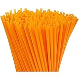 Juvale 300-Pack Plastic Orange Disposable Party Drinking Straws, Extra Long Size, 10 Inches