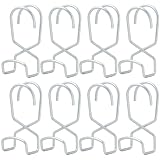 Less&セイエイ(Seiei)【ハンガーパイプから落ちない幅広フック 8個組】収納フック フック 幅広タイプ 洋服掛け 小物収納 バッグハンガー クローゼット収納 便利フック 日本製