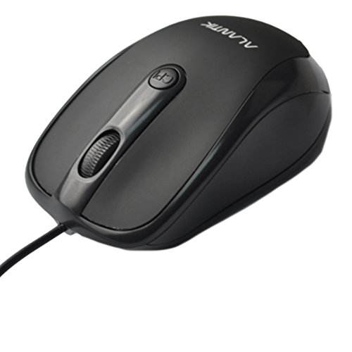 Souris 4 touches MOST1N avec DPI réglable et revêtement caoutchouté noir pour PC