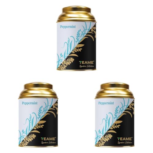 Image of TE-A-ME Peppermint Loose Tin 50 Grams | Peppermint Tea | Caffeine Free Tea (Pack of 3)