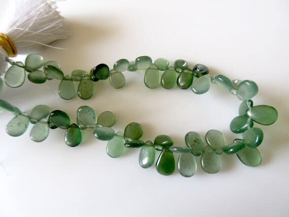 Smooth pear beads en serpentine naturelle pour éviter les défauts