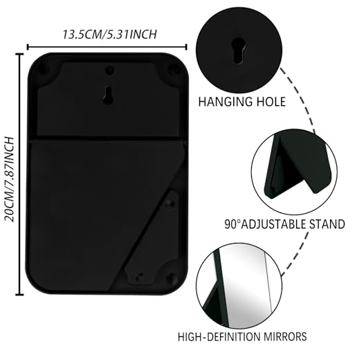 Espejo de maquillaje rectangular plegable de 8 pulgadas miniatura 2