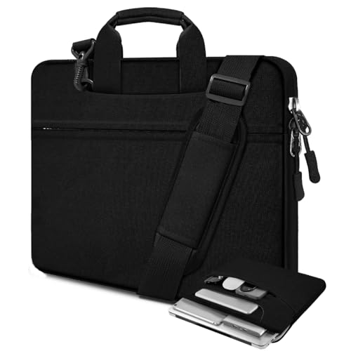 Universal Laptop Shoulder Bag 13-17.3 Inch Shockproof Briefcase with Multi-Pockets & Adjustable Strap for MacBook Pro/Air