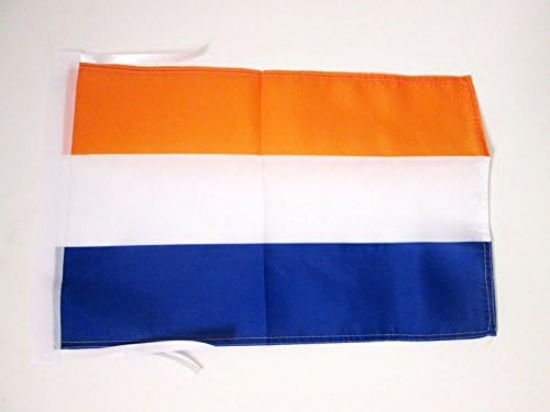 AZ FLAG, The Netherlands Prince's Flag, 18'' x 12'', 100% Polyester Prince of Orange, Dutch Small Banner with Two Cords