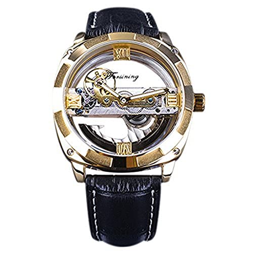FORSINING Double Side Mens Watch Automatic Wristwatches Genuine Leather Strap (B07MKHCKZ3) Amazon Price History, Amazon Price Tracker