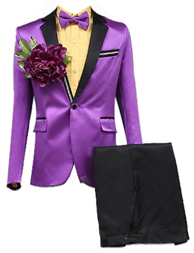 Ensemble veste de costume un bouton pantalon homme tenue mariage chic