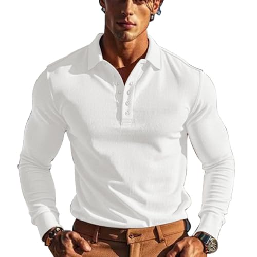 Polo de golf respirant homme avec coupe ajustée et maille gaufrée unie