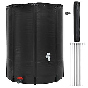 ECD Germany Regenton opvouwbaar 500 L met kraantje – Ø80 x 98 cm gemaakt van PVC Zwart – regenton regenton regenton regenton regenton regenton wateropslagreservoir stortbak