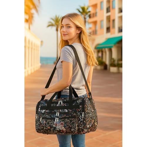 Image of World Traveler Floral Duffel Bag, Flower Bloom, One Size