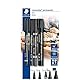 STAEDTLER Lumocolor 60 BK permanent marker Set mit unterschiedlichen Spitzen, 4 Stück auf Blisterkarte, Weiß, 1 Stück (1er Pack)