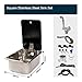 COMOAEW RV Accessories, RV Sink Small Narrow Stainless Steel with Tempered Glass Cover Car Vessel(Square Sink Set)