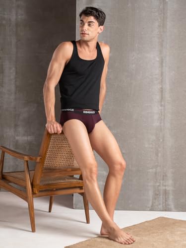 Image of DaMENSCH Fresh Mint Solid Underwear for Men, Breathable Innerwear, Cotton Briefs, Anti-Rash Waistband, Moisture Wicking Briefs, Mid-Rise, Peppermint Finished