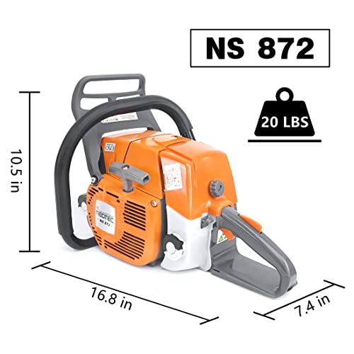 Neo-Tec Ns872 Gas Chainsaw With 28 Inch Guide Bar,2-Cycle 72Cc Gasoline Power Chain Saws 3.6Kw 4.9Hp,All Parts Compatible With Ms 038 381 #TOP3