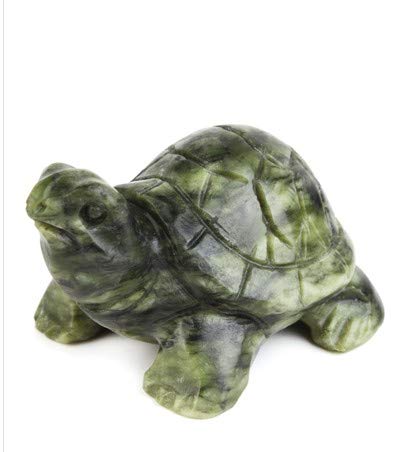 ZHIBO Decoração da sorte de tartaruga de jade natural do